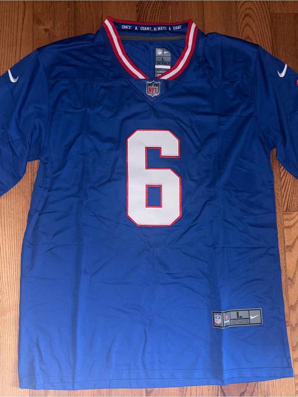 Jaxon Dart New York Giants NFL Football Jersey STITCHED NWT Size Large Blue